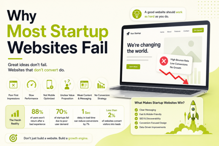 Why most startup websites fail