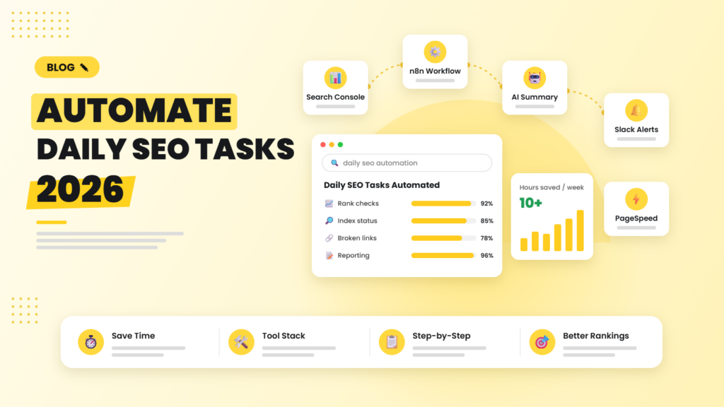 Automate daily SEO tasks in 2026 workflow