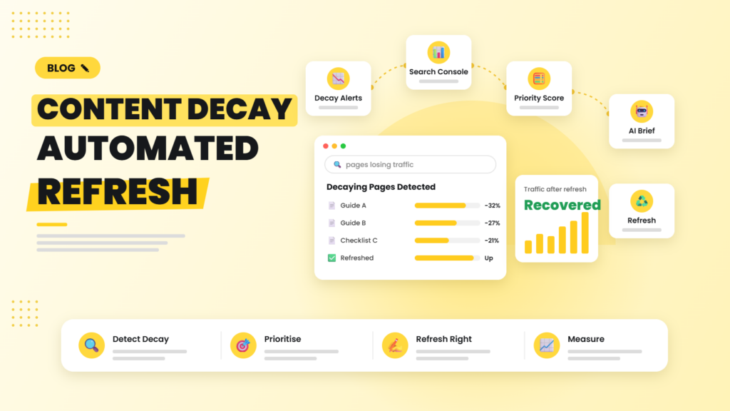 Content decay and automated content refresh
