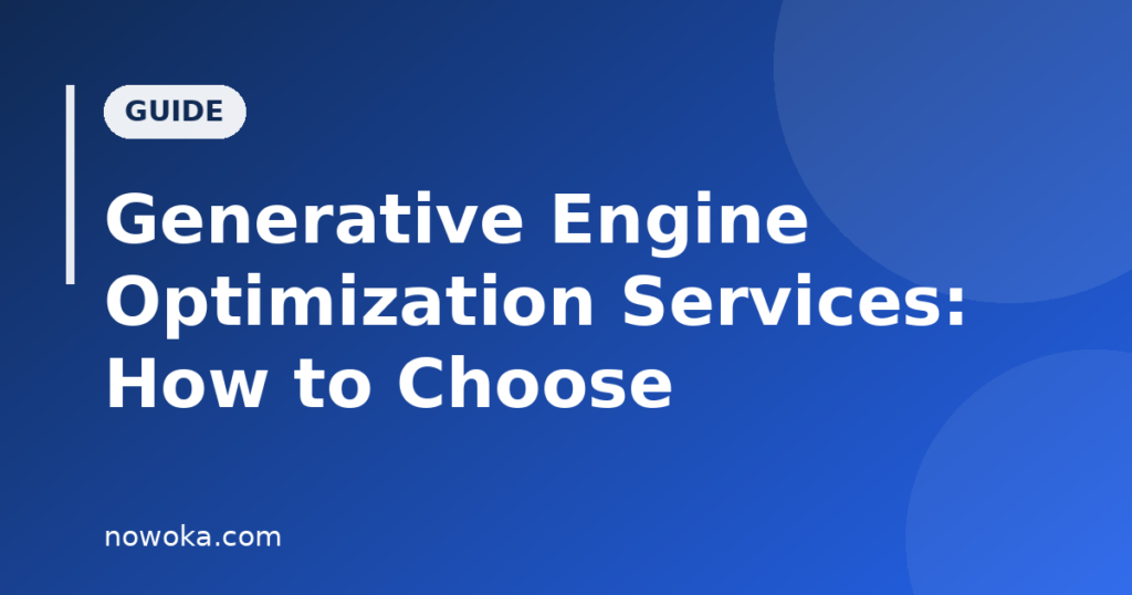 Generative Engine Optimization Services: How to Choose guide cover